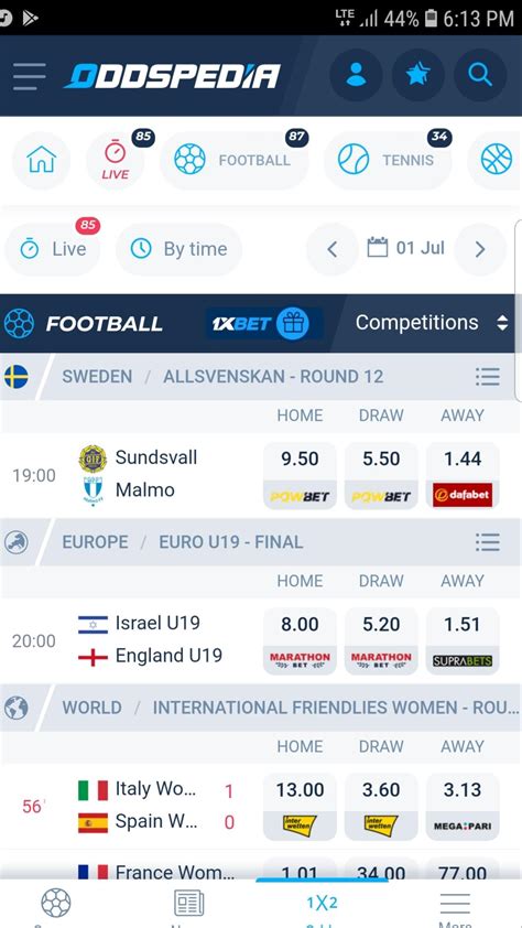 oddspedia for Android .